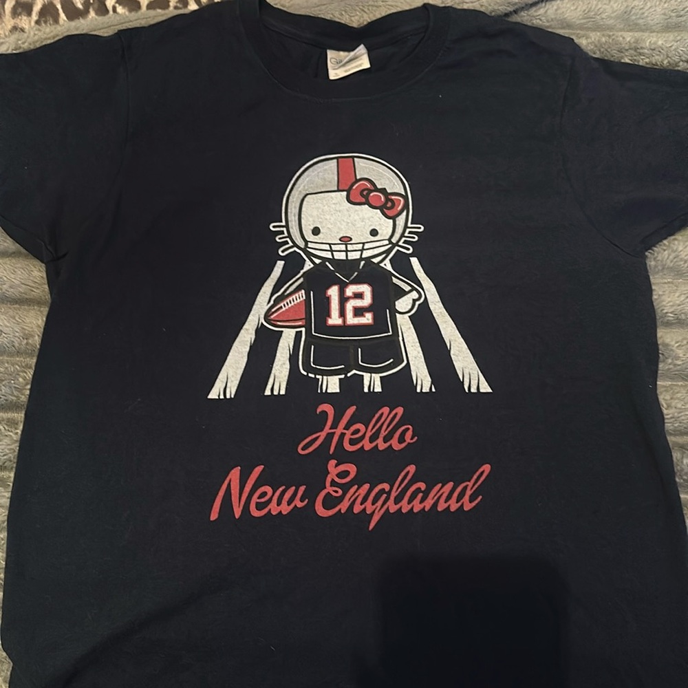 NWOT. Hello Kitty New England Patriots Tee. Women’s small.